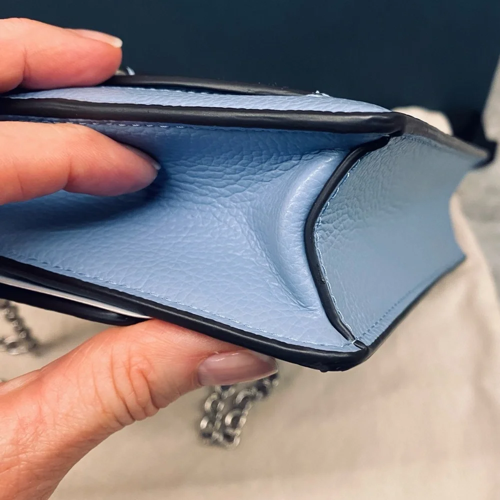 Limited edition - Mulberry small Darley crossbody Light Blue Silver Chain - Picture 4 of 10